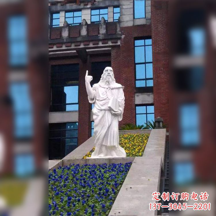 江苏柏拉图精美石雕像，传承哲学大师的精神