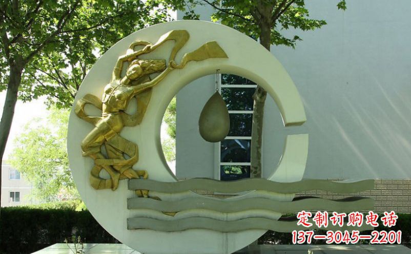 江苏不锈钢嫦娥奔月景观雕塑