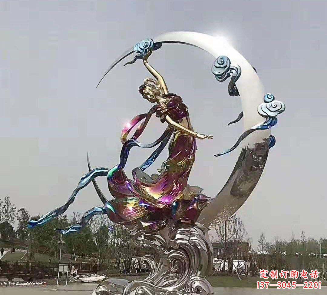 江苏不锈钢嫦娥奔月造型雕塑