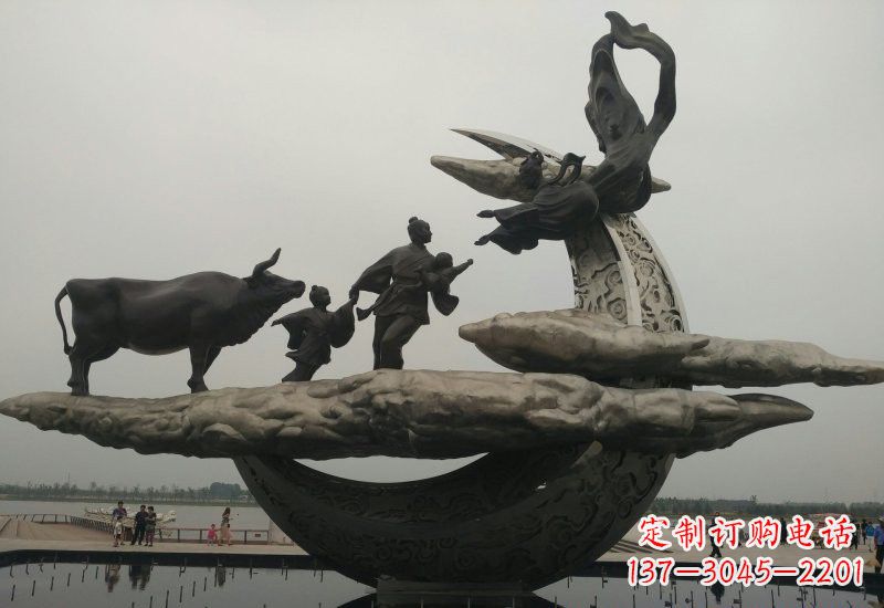 江苏不锈钢城市牛郎织女雕塑