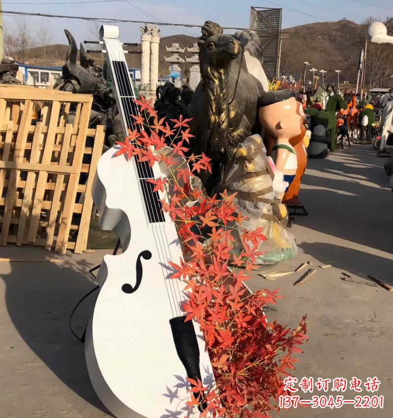 江苏不锈钢大提琴雕塑—精致的艺术精品