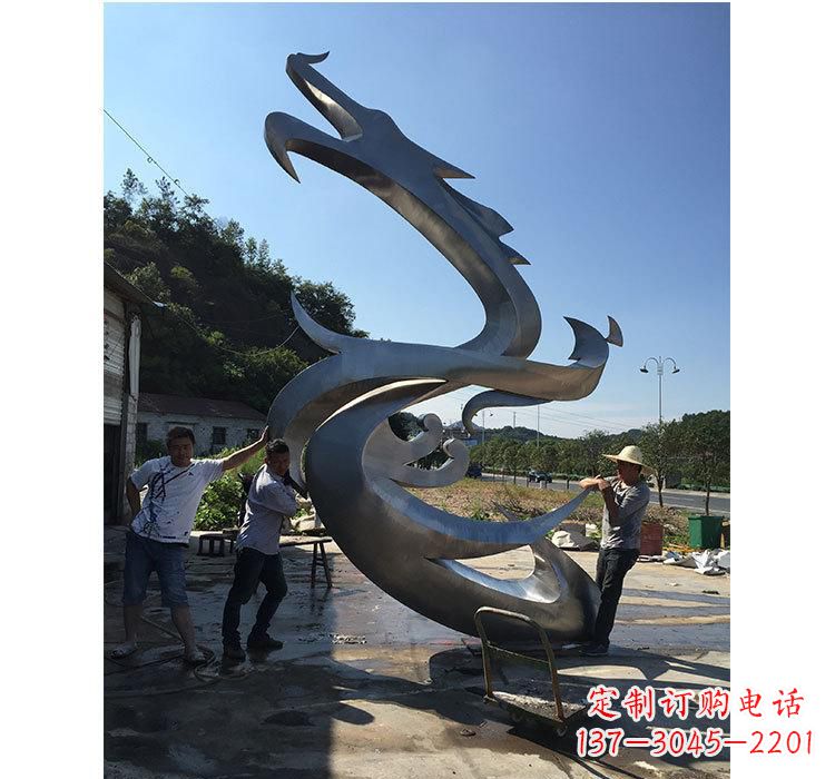 江苏不锈钢抽象动物龙雕塑