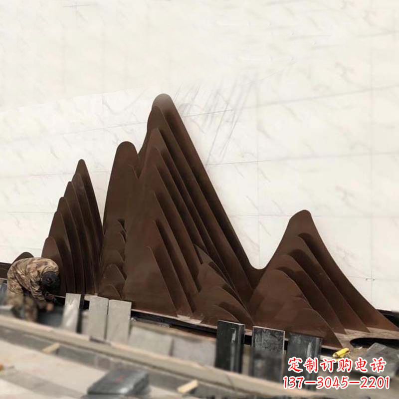 江苏不锈钢抽象假山景观