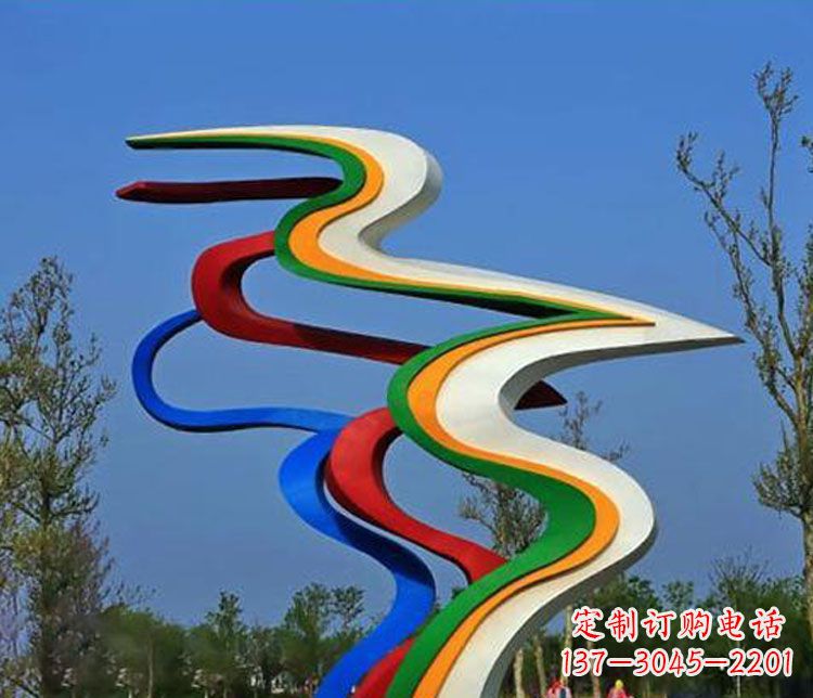 江苏精美不锈钢飘带雕塑
