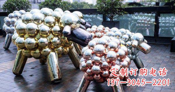江苏不锈钢羊雕塑艺术与美感相结合