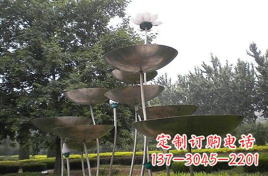 江苏不锈钢大型荷叶雕塑