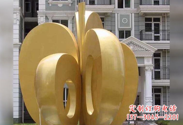 江苏不锈钢大型苹果雕塑