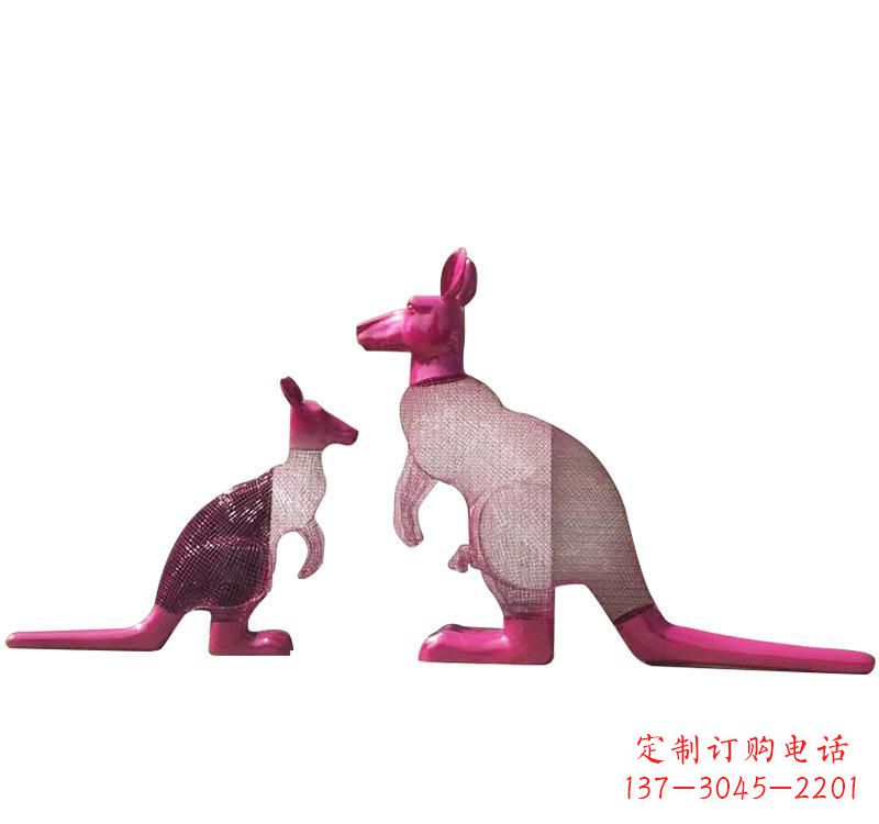 江苏不锈钢袋鼠雕塑——传承澳大利亚文化