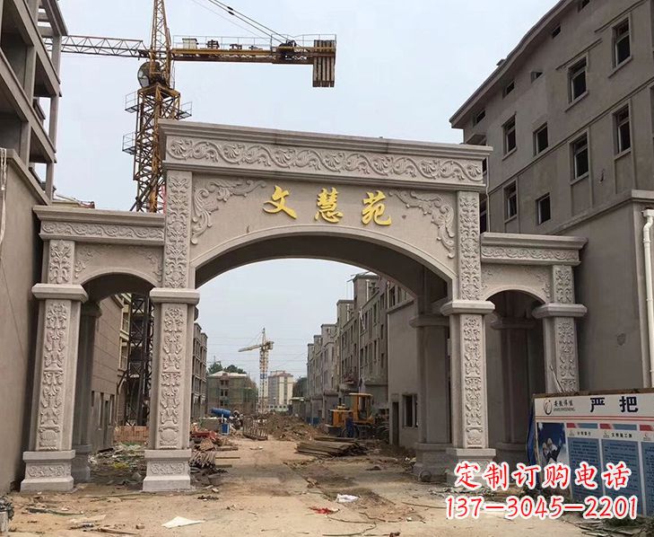 江苏艺术精美的不锈钢牌坊雕塑