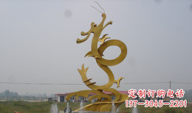 江苏不锈钢飞龙雕塑精美传承中华文化