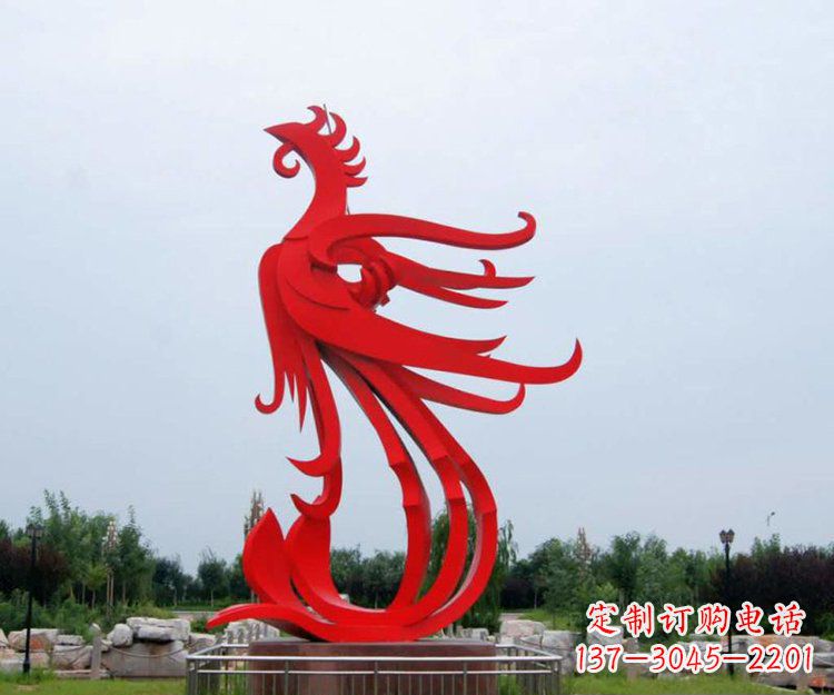 江苏不锈钢凤凰公园景观雕塑 (2)