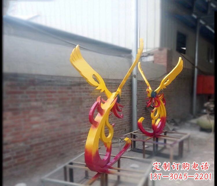 江苏凤凰雕塑美化公园景观