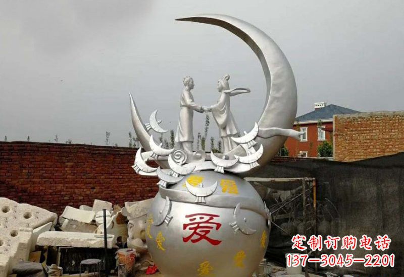 江苏不锈钢广场牛郎织女雕塑