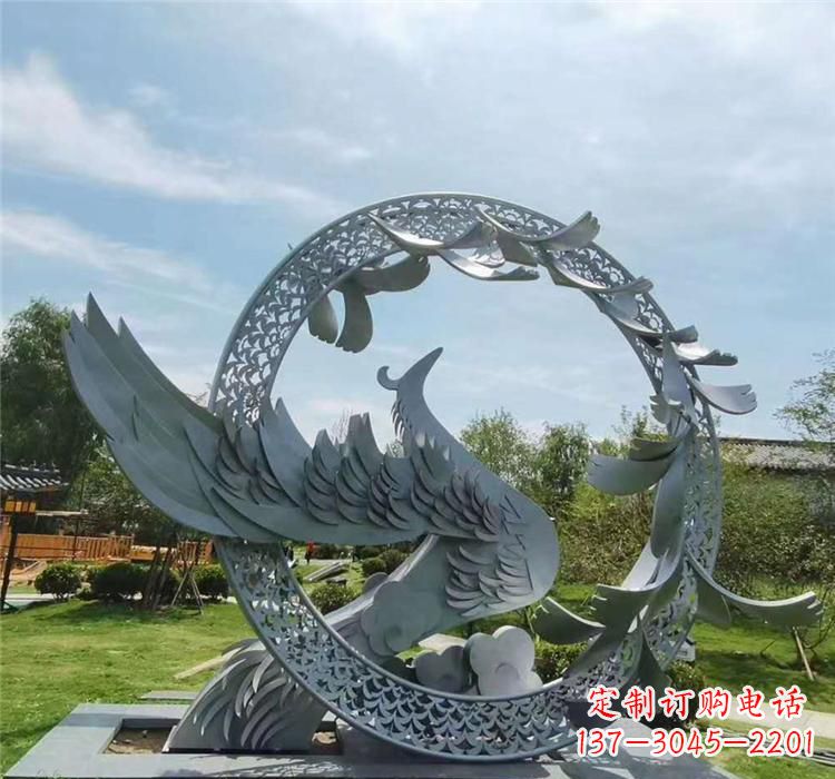 江苏不锈钢简易凤凰雕塑精美绝伦