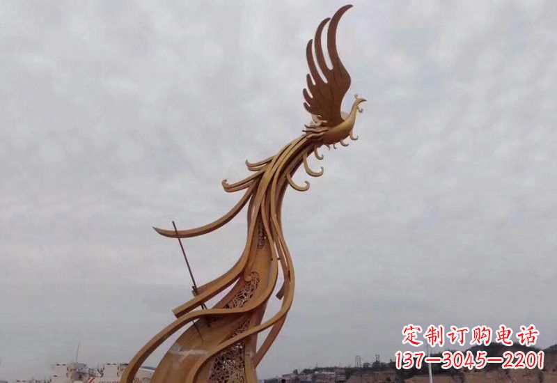 江苏不锈钢凤凰雕塑精致美观