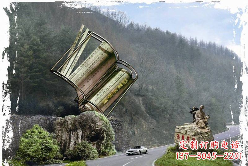 江苏神农本草经竹简雕塑——传承中华文化精髓