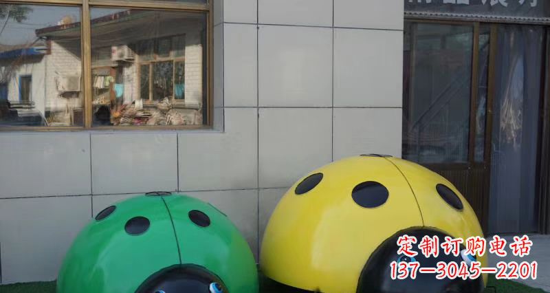 江苏不锈钢七星瓢虫雕塑公园动物雕塑