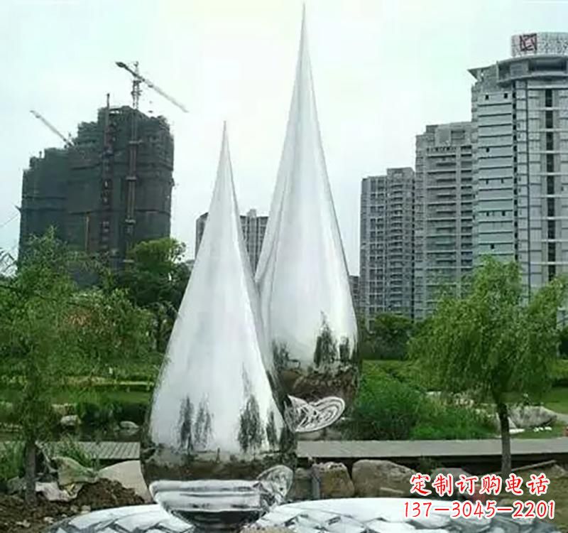 江苏不锈钢水滴拱门雕塑