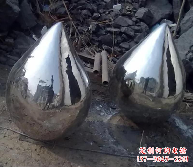 江苏不锈钢水滴景观雕塑