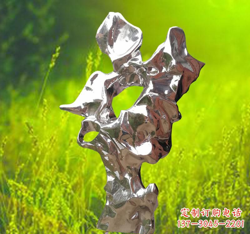 江苏太湖石雕塑精致的不锈钢艺术