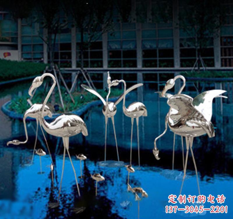 江苏不锈钢小区动物仙鹤雕塑