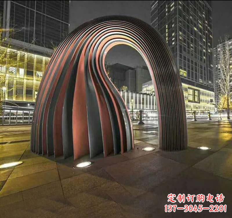 江苏不锈钢异形拱门雕塑精致古典风格