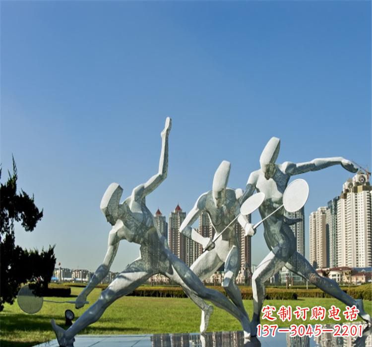 江苏不锈钢羽毛球雕塑——拓展你的园林视野
