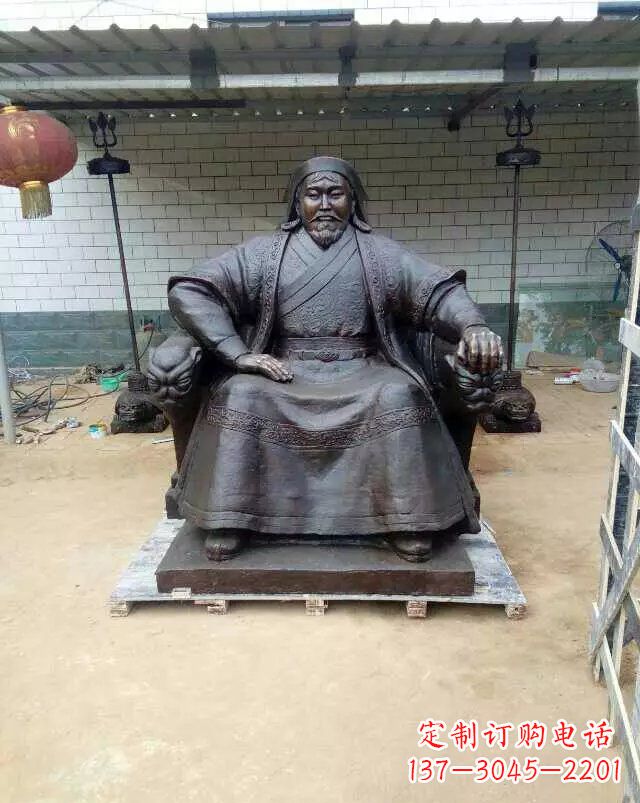 江苏成吉思汗铜雕