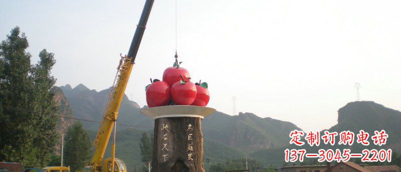 江苏不锈钢苹果雕塑缔造城市风采