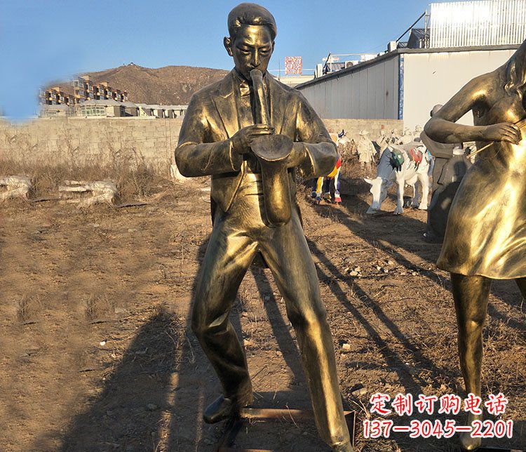 江苏铜雕萨克斯风音乐人物