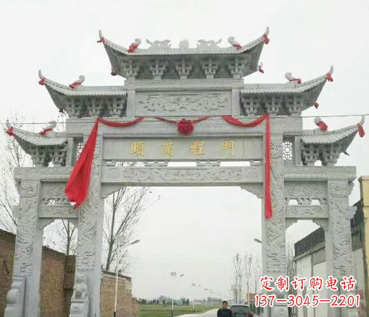 江苏牌坊雕塑纪念历史,传承文化
