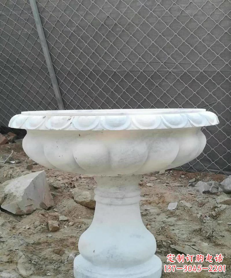 江苏大理石花盆雕塑 1