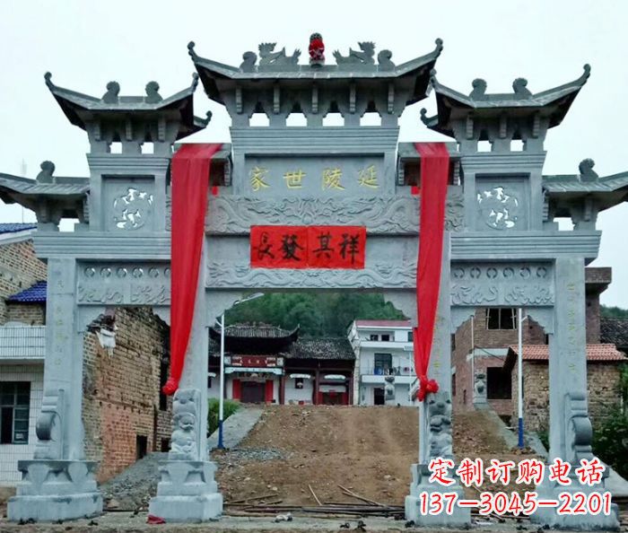 江苏精美大理石牌坊雕塑