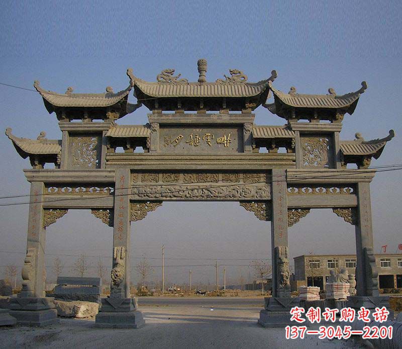 江苏大理石牌楼雕塑定制
