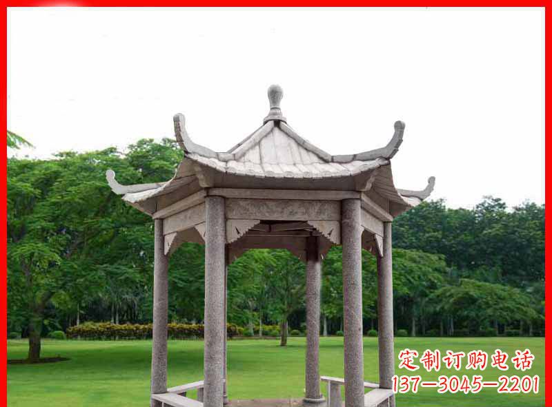 江苏精致大理石凉亭雕塑