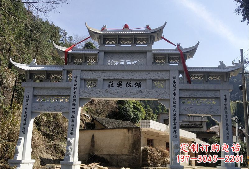 江苏大理石牌坊雕塑尊贵雕塑,永久保存
