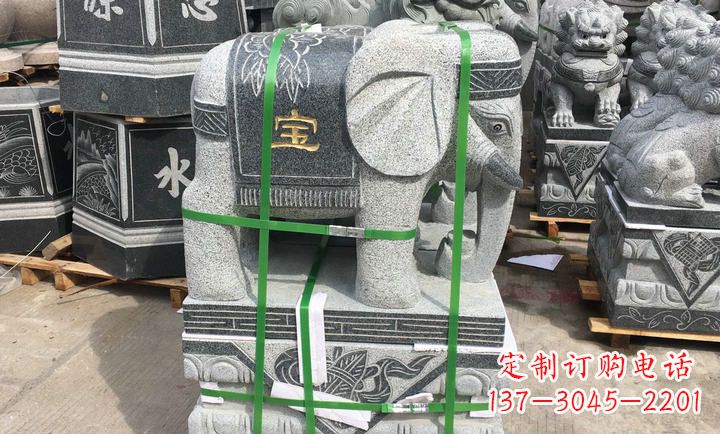 江苏大理石大象门口石雕