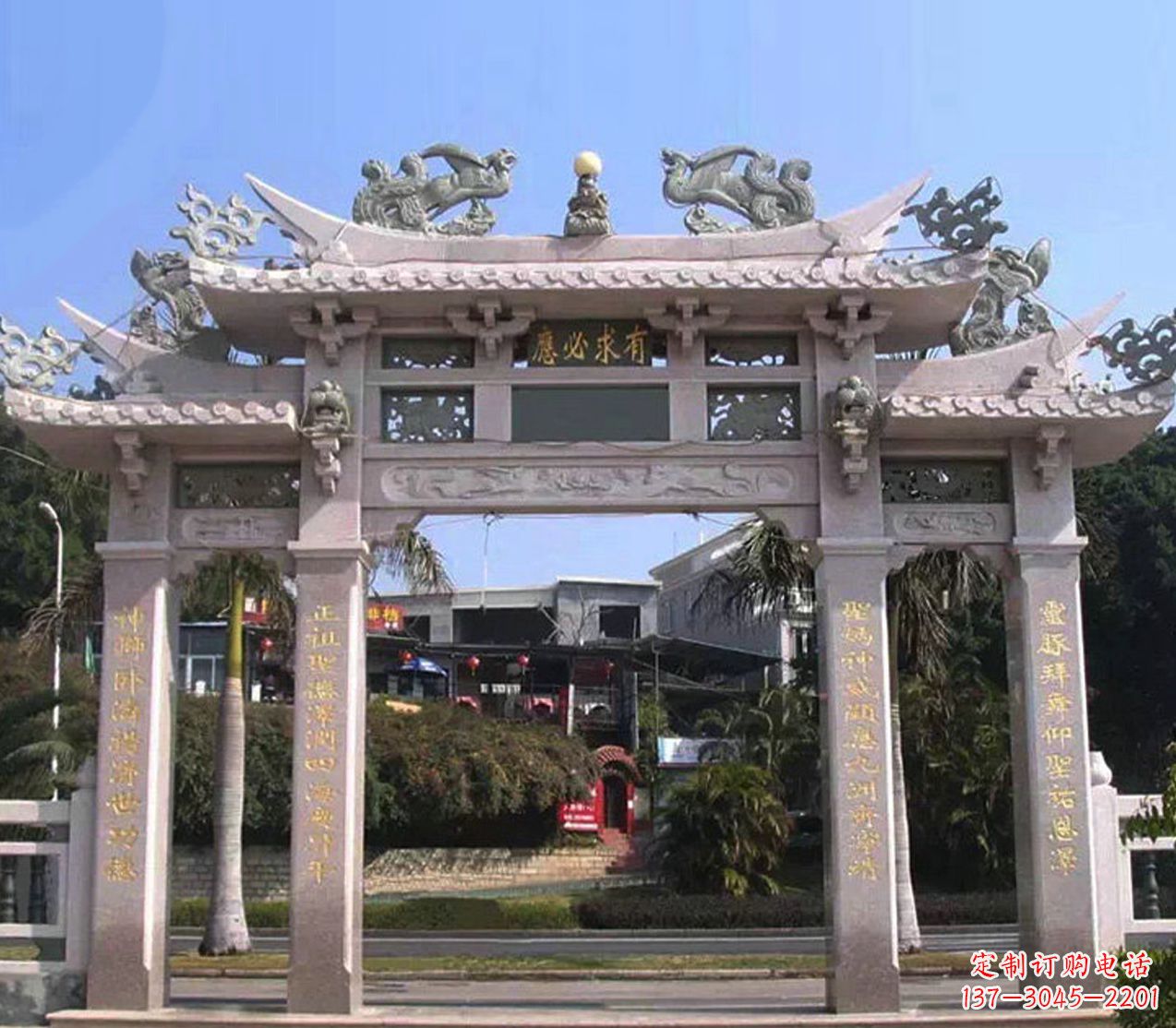 江苏精美石雕牌坊雕塑——传承文化的艺术精品
