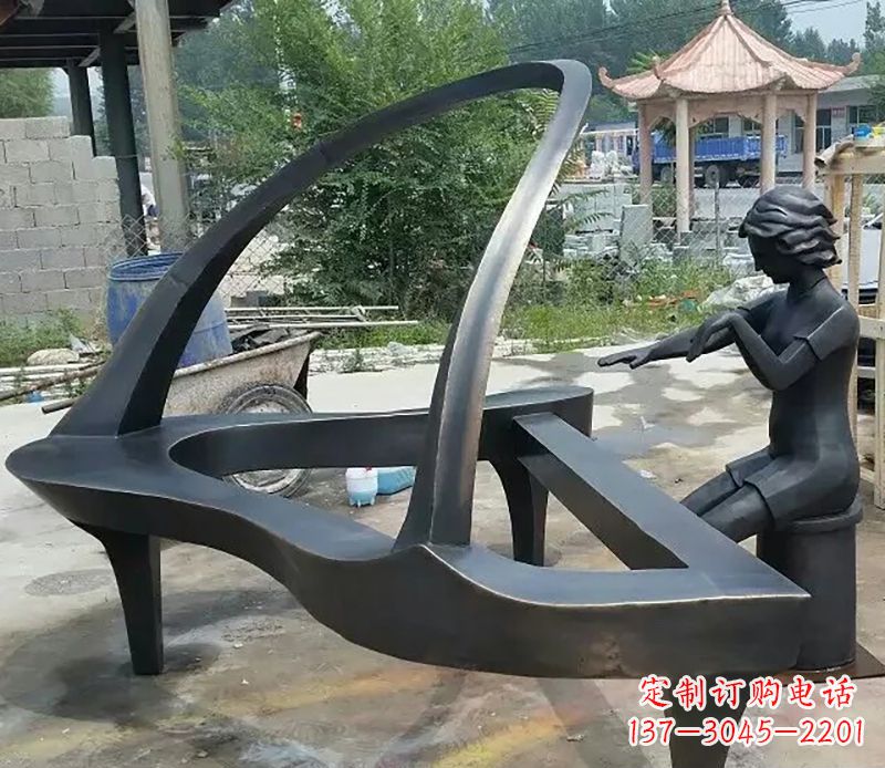 江苏钢琴抽象铜雕