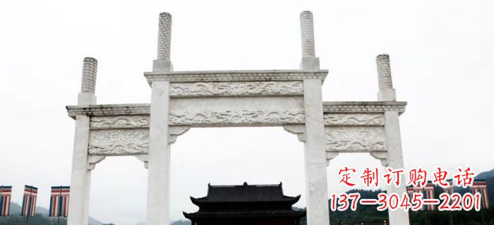 江苏领雕塑-定制道路牌坊雕塑