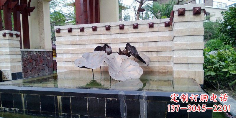 江苏锻铜荷叶雕塑