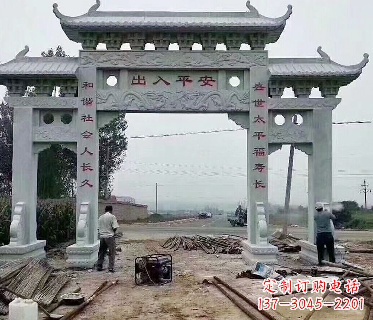 江苏仿古石牌坊石雕