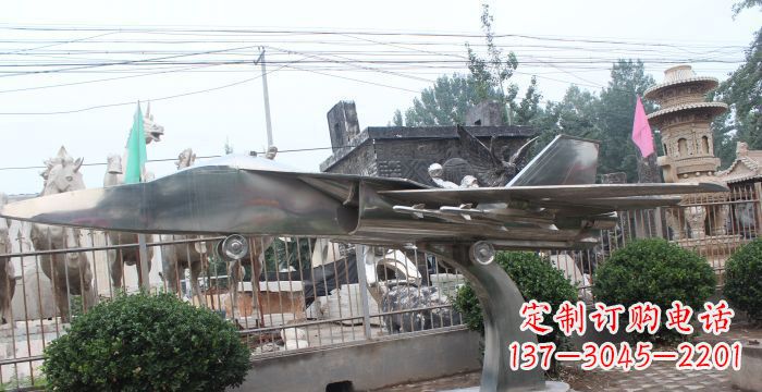 江苏中领雕塑精美不锈钢飞机雕塑