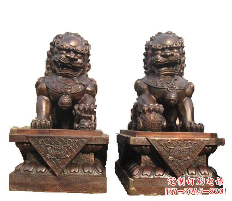 江苏公司汇丰狮子铜雕塑摆件 (2)
