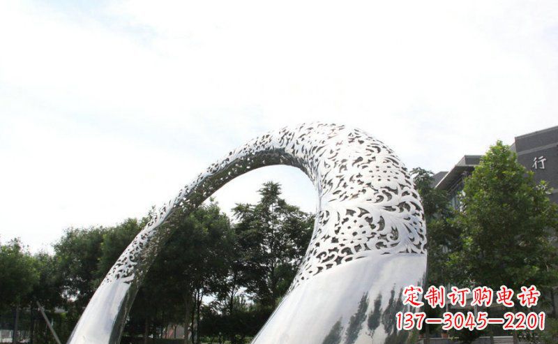 江苏优雅定制不锈钢圆形拱门雕塑