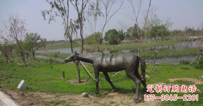 江苏公园抽象马景观铜雕