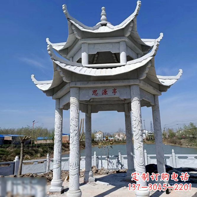 江苏公园大理石凉亭