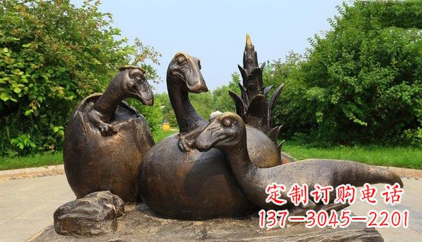 江苏公园仿真恐龙铜雕