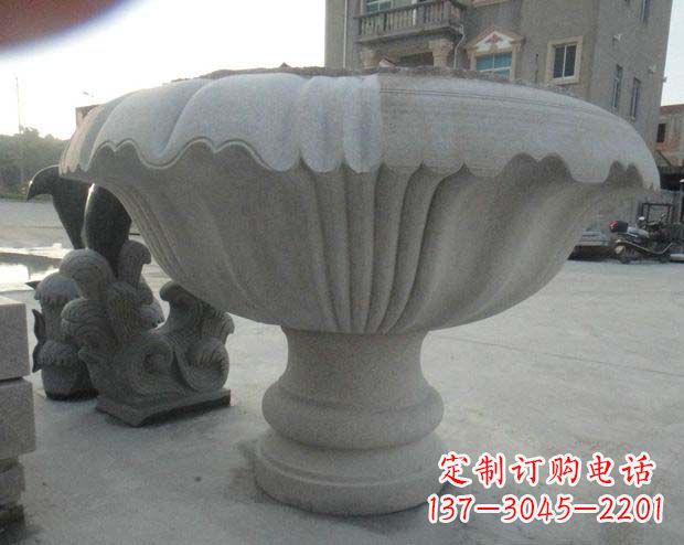 江苏高端大理石花盆雕塑