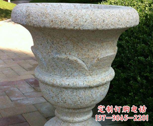 江苏公园景观大理石花盆石雕_2